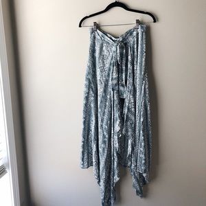 Printed Maxi Skirt With Tie size S